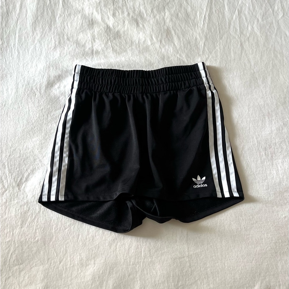 adidas Black 3-Stripes Women's Athletic Shorts